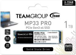SSD  Team MP33 Pro 1TB M.2 2280 PCIe 3.0 x4 3D TLC (TM8FPD001T0C101) -  2