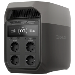 ������� ������� EcoFlow DELTA 3, Black/Grey, 1800 �� / 1024 ��/�, 2xType-C (100 ��), 2xUSB (18 ��), 2xDC, 4x220V, ����� ��������, LiFePO4, WiFi / Bluetooth (EFDELTA3-EU)