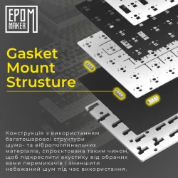 ��������� ���������� Epomaker AK820 Pro 75% Flying Fish Switch Hot-Swap (2.4G/BT/USB) RGB UA White (AK820-PRO-W-FF) - �������� 7