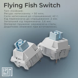 ��������� ���������� Epomaker AK820 Pro 75% Flying Fish Switch Hot-Swap (2.4G/BT/USB) RGB UA White (AK820-PRO-W-FF) - �������� 9