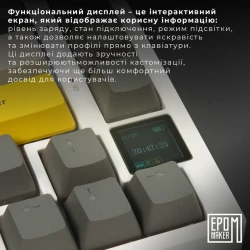 ��������� ���������� Epomaker AK820 Pro 75% Flying Fish Switch Hot-Swap (2.4G/BT/USB) RGB UA White (AK820-PRO-W-FF) - �������� 11