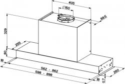 Faber Витяжка Т-подібна, 60см, 1219м.куб/год, Ultra Slim X Kl A60, нерж 305.0655.735 - Картинка 3