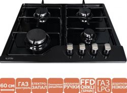 Газовая варочная поверхность VENTOLUX HG L7 CS (BK) - Картинка 2