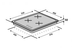 Газовая варочная поверхность VENTOLUX HG430 L7 CS (BK) - Картинка 2