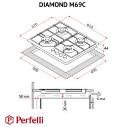    Perfelli DIAMOND M69C BIANCO -  12