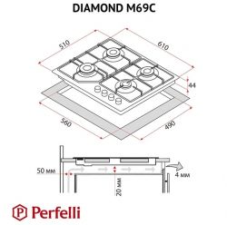    Perfelli DIAMOND M69C INOX -  12