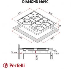    Perfelli DIAMOND M69C NERO -  12