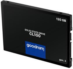   120Gb, Goodram CL100 (Gen.3), SATA3, 2.5", TLC, 500/360 MB/s (SSDPR-CL100-120-G3) -  2