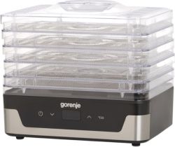 Сушарка для продуктів Gorenje 230Вт, піддонів - 5x2.8см, діаметр - 29см, макс - 75°С, електр.упр,білий FDK400DE - Картинка 2