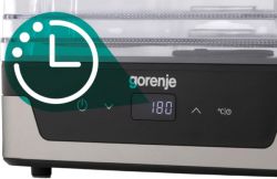 Сушарка для продуктів Gorenje 230Вт, піддонів - 5x2.8см, діаметр - 29см, макс - 75°С, електр.упр,білий FDK400DE - Картинка 7