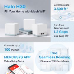 Halo H30(2-pack) AC1300  Mesh Wi-Fi  -  3