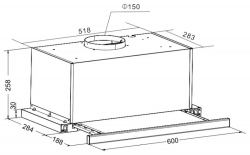 Витяжка Hansa телескопічна, 60см, 475м3ч, чорний OTP6241BH - Картинка 5