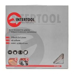 ���� ������� �� ������ � ��������������� ��������� 230x22,2x1,6 ��; 40 ������ INTERTOOL CT-3044 - �������� 4
