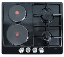 Комбинированная варочная поверхность VENTOLUX HG622 B2 S (BK) - Картинка 1