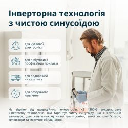 Генератор газобензиновый инверторный Konner&Sohnen KS 4500iG (KS4500IG) - Картинка 6