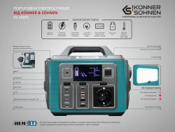 Портативна електростанція Konner&Sohnen KS 300PS - Картинка 2