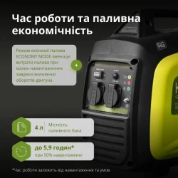 Генератор бензиновий інверторний Konner&Sohnen KSB 33iS, 230В, 3.0-3.3кВт, ручний стартер, 21.5кг KSB33IS - Картинка 6