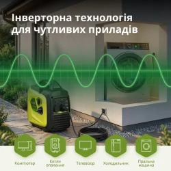 Генератор бензиновий інверторний Konner&Sohnen KSB 33iS, 230В, 3.0-3.3кВт, ручний стартер, 21.5кг KSB33IS - Картинка 9