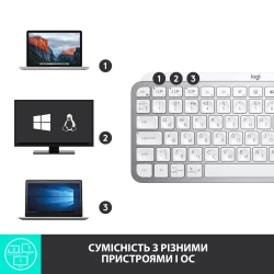 Клавиатура Logitech MX Keys Mini Minimalist Wireless Pale Grey (920-010499) - Картинка 7