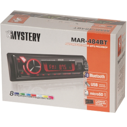  Mystery MAR-484BT, USB, SD/MMC, 1 Din, Bluetooth  -  5
