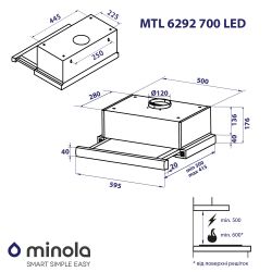 Вытяжка Minola MTL 6292 GR 700 LED - Картинка 9