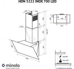  Minola HDN 5222 WH/INOX 700 LED -  10