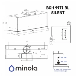 Вытяжка Minola BGH 9977 BL Silent - Картинка 16