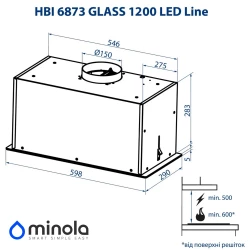 Вытяжка Minola HBI 6873 IV GLASS 1200 LED Line - Картинка 14
