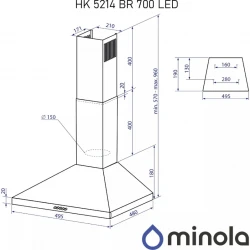 Вытяжка Minola HK 5214 BR 700 LED - Картинка 12