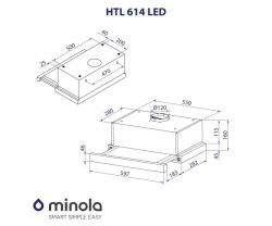 Вытяжка Minola HTL 614 BL LED - Картинка 7