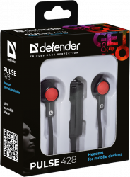 ��������� Defender Pulse 428, Black/Red, Mini jack 3.5 �� 4pin, ��������, ������ 1.2 � (63428) - �������� 3
