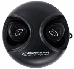 Навушники бездротові Esperanza EH228K, Black, TWS, Bluetooth 5.0, мікрофон, 40 mAh (до 4 годин), зарядний кейс: 300mAh, microUSB - Картинка 2