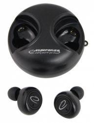 Навушники бездротові Esperanza EH228K, Black, TWS, Bluetooth 5.0, мікрофон, 40 mAh (до 4 годин), зарядний кейс: 300mAh, microUSB - Картинка 5