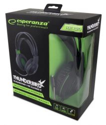 Навушники Esperanza EHX430 Black/Green (EGH430) - Картинка 2