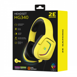 Наушники 2E Gaming HG340 RGB USB 7.1 Yellow (2E-HG340YW-7.1) - Картинка 9