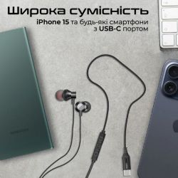 Наушники Promate Silken-C Black - Картинка 8