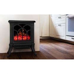 Neo Tools Тепловентилятор, 30м кв., 1500Вт, керам. нагрівання. елемент (PTC), ефект полум'я, чорний 90-110 - Картинка 4