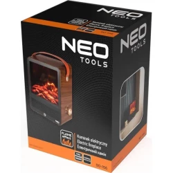 Камін електричний, декоративний Neo Tools, 850/1500Вт, 15–20м2, регулятор, 25х14.4х30.4см, дерево 90-156 - Картинка 5
