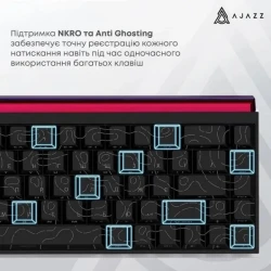 Дротова механічна клавіатура Ajazz NK68 Red switches Side Contour Black (NK68-R-S-B) - Картинка 14