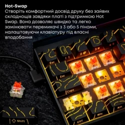 Дротова механічна клавіатура Ajazz NK68 Red switches Side Contour Black (NK68-R-S-B) - Картинка 7