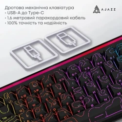 Дротова механічна клавіатура Ajazz NK68 Red switches Side Contour Black (NK68-R-S-B) - Картинка 8