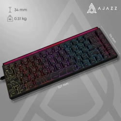 Дротова механічна клавіатура Ajazz NK68 Red switches Side Contour Black (NK68-R-S-B) - Картинка 9