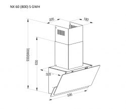 Вытяжка PYRAMIDA NX 60 (800) S GBL - Картинка 6