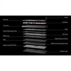 Lemokey Клавіатура механічна P1 Pro 84Key, Super Brown, WL/BT/USB-A, QMK/VIA, Hot-Swap, EN/UKR, RGB, Knob, Space Silver P1P-X3-UA - Картинка 4