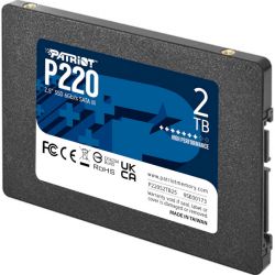   2Tb, Patriot P220, SATA3, 2.5", 3D TLC, 550/500 MB/s (P220S2TB25) -  3