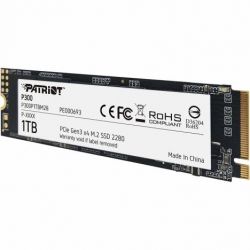   M.2 1Tb, Patriot P300, PCI-E 3.0 x4, 3D TLC, 2100/1650 MB/s (P300P1TBM28) -  3