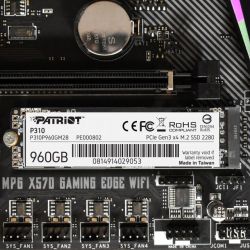   M.2 960Gb, Patriot P310, PCI-E 3.0 x4, 3D TLC, 2100/1800 MB/s (P310P960GM28) -  5