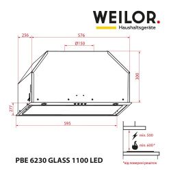  WEILOR PBE 6230 GLASS WH 1100 LED -  9