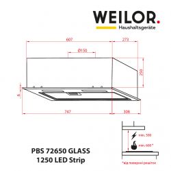  WEILOR PBS 72650 GLASS BG 1250 LED Strip -  6