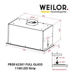  WEILOR PBSR 62301 FULL GLASS WH 1100 LED Strip -  10